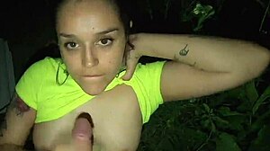 Real amateur couple explores their sexual desires outdoors