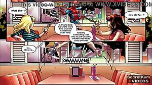 spider-man valentine threesome in uniform group fun