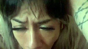 Skinny Mexican Prostitute Deepthroats Cock with Intense Desire