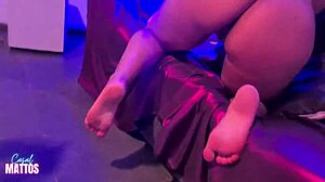 The happiest cuckold enjoying his slutty whore's assfucking