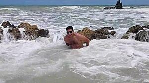 yuri gaucho explores tambaba beach with horses and friends