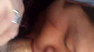 I sucked his cock deepthroat in the car until he cumshot outdoors