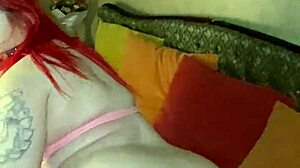 ball gag and tits play in spit fetish session 😈