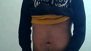 masturbating nude in the public bathroom at work!