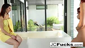 valery summer, tammie lee, and leila bee engage in hardcore lesbian group sex with fingering, oral, and rimjob