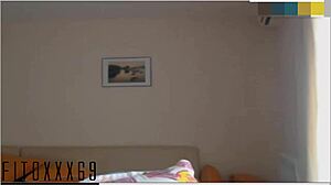 The beautiful redhead indulges in cam masturbation.