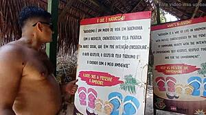 yuri gaucho explores tambaba beach with horses and friends