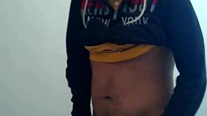 masturbating nude in the public bathroom at work!