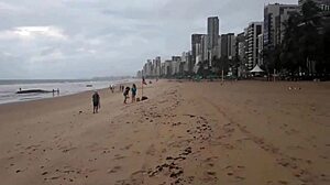chubby gay amateur teases on brazilian beach