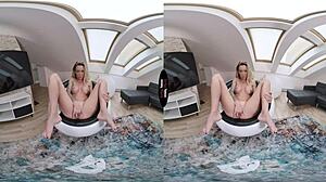 Virtual Taboo! Steaming Blonde Milf in POV Shaved Scene!