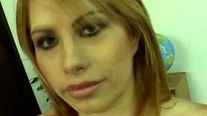 Horny babe with big tits gives amazing blowjob and shows off boobs 😍