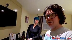 a yorkshire nerd watches a big busty british woman for the first time, her huge tits on display in high definition.