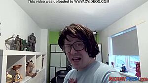 a yorkshire nerd watches a big busty british woman for the first time, her huge tits on display in high definition.