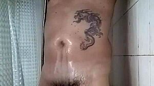 Watch this dirty shower wank job