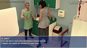 Požrešna milf Lily vara z doktorjevim kurcem, ko je mož blizu v seksi igri del 9