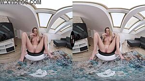 Virtual Taboo! Steaming Blonde Milf in POV Shaved Scene!