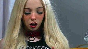 naughty blonde lesbo girls aiden ashley and kenzie reeves kiss and seduce on sofa, horny teen 18+ pornstars