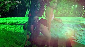 Vivi Capetinha and Nicole Brazil get intimate at The Point Mix nightclub in Atibaia