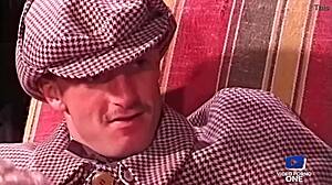 delfynn delage blonde slut teases detectives with her tight retro ass in a steamy vintage threesome