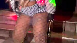 Afrocandy bares her massive boobs at live show