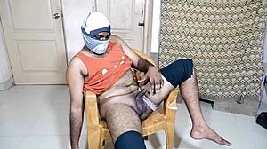 homemade toy cock cumshot in hand and stick 😏