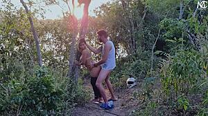 Homemade Sex With Pregnant Blonde In The Bush