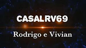 The husband devoured her deliciously while watching the game on tv