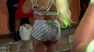 Afrocandy bares her massive boobs at live show