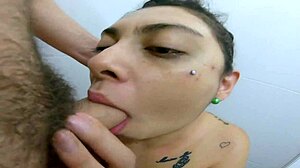 Sucking Nephew's Cock in Medellin Shower! He Pees on Me!