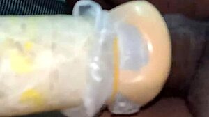 Indian Boy Pounds Hard Toys Intensely