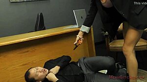 Victoria June Enslaves Co-Worker In Office Femdom