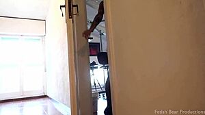 I love massaging oiled feet in stockings