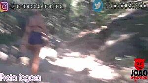 Fui and Preta Fogosa Get Wild at Waterfall