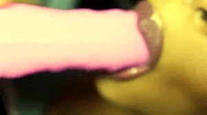 latina bbw milf plays with dildo in music