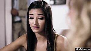 Watch Emily Willis and Naomi Swann suck huge cocks before pussy fucking!