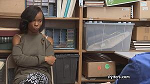 Big Tit Black Thief Caught and Fucked