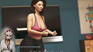 Busty milf gets corrupted in the game