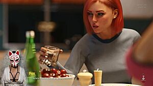 Busty milf gets corrupted in the game