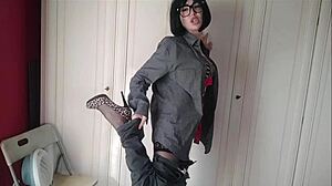 Really hot strip tease with Chantal Channel