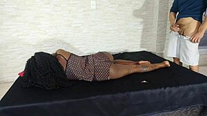 Latina in Pajamas Teases Young Guy