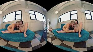 Verronica yanks Olive's clit!