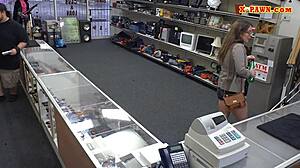 Woman With Glasses Sucks Monster Cock In Pawnshop Pov