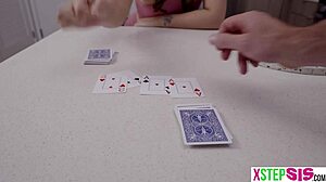 pigtails teen stepsister loses game to tommy king but wins prize