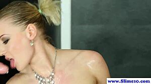 Hot bukkake Euro lesbians at gloryhole getting cumshots!