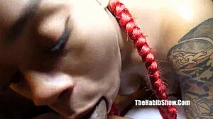 Nasty Ebony Teen Feels Intense Pleasure Swallowing Cock and Freaking Pussy in Ghetto Reality