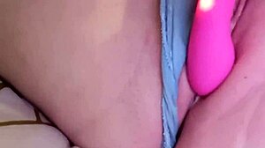 intimate close-up massage session