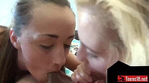 Want to see sexy teen girls' footjob leading to cum?