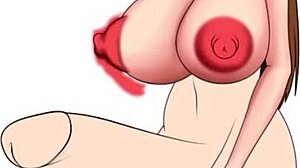 i painted this anime slut with big tits in my speed art