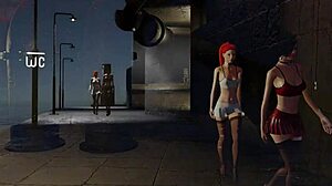 In Wbp406, the blonde and redhead roughly feed the little 18+ bird through the gloryhole with slaps and cum