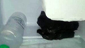 preparing my dick with ice for pussy pounding